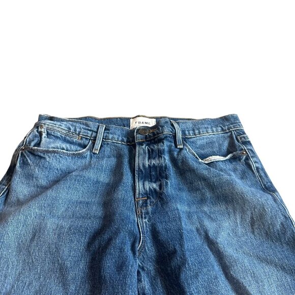 Frame Le High Straight Kenmore Medium Wash Denim Jeans Cotton Size 28 Women's - Picture 5 of 11
